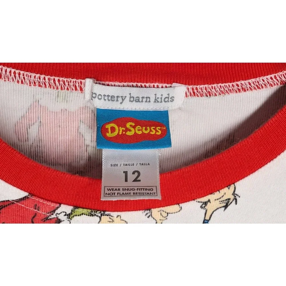 Pottery Barn Kids Dr. Seuss Grinch 2-Piece Christmas Pajama Set Size 12